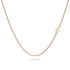 Bold Alphabet Letter Initial Charm Necklace in Rose Gold Tone